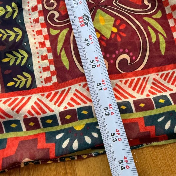 Harper Size M Multicolor Paisley & Floral Print Boho V-Neck Maxi Dress - Picture 5 of 16